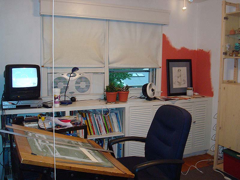 My studio, work area - Before