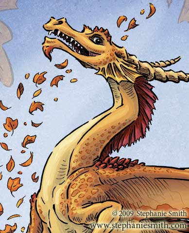 Dragon of Autumn  close-up detail