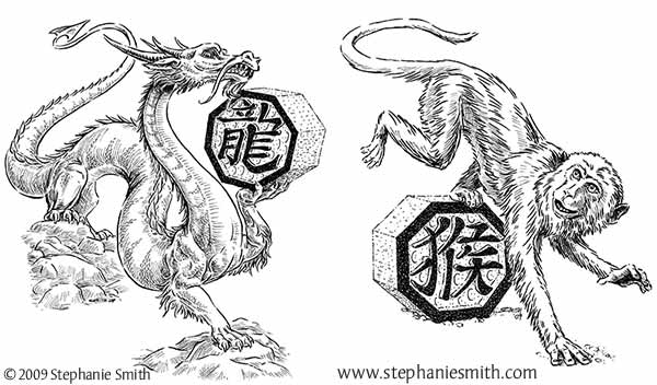 Chinese Zodiac Preview  The Dragon and the Monkey