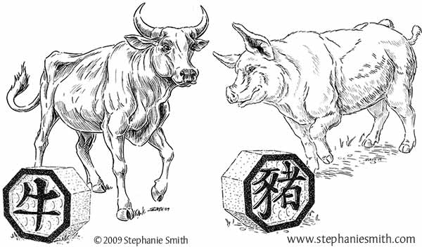 Chinese Zodiac Preview  The Ox and The Pig