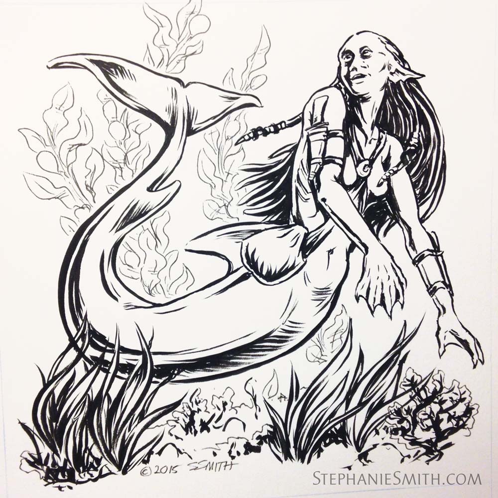 Mermaid in ink